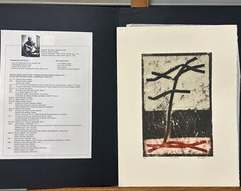 Original Abstract Lithograph Titled Scripture by Frank Carmelitano - Limited Edition 13/50