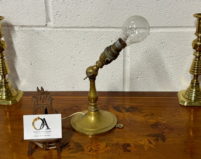 Rare Early 1900’s Adjustable Brass Wall Lamp Possibly Nautical