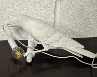 Marcantonio For Seletti White Raven Lamp With USB Cable