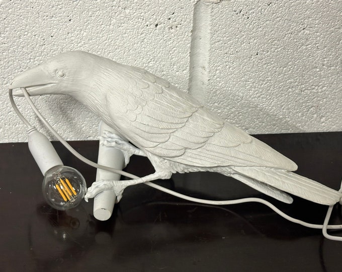 Marcantonio For Seletti White Raven Lamp With USB Cable