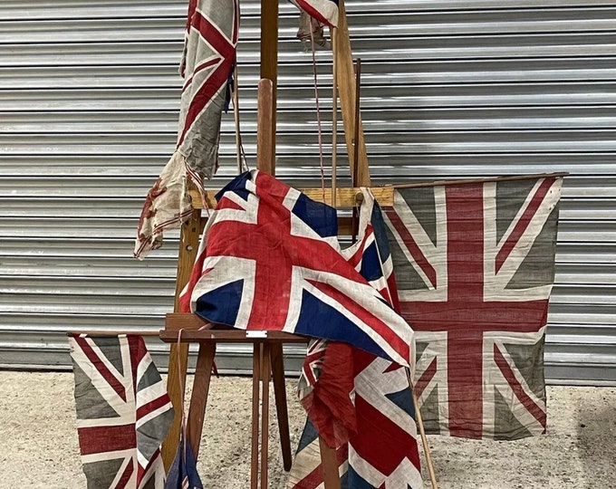 Six 1940’s Vintage British Flags And Bunting.