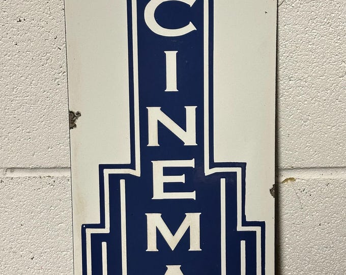 Lovely Cinema Enamel Painted Sign - Home Decor