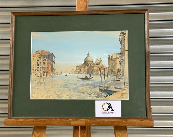 Original Watercolour Of Venice Dated April 1953 By Bernard West.