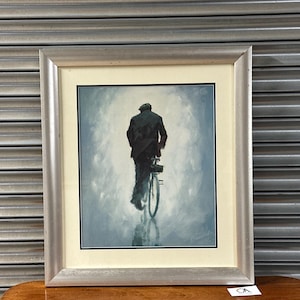 Alexander Millar "Avmontera" Inramat tryck – Northern Figurative Art Cykelscen