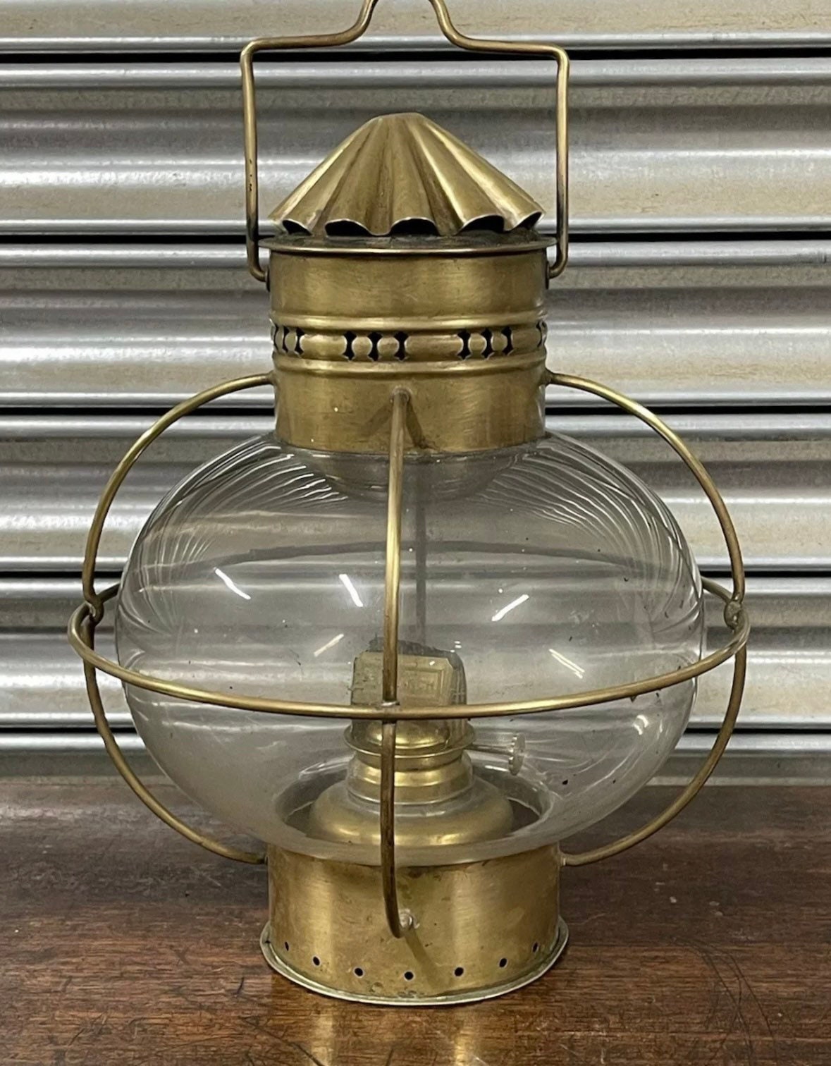 Antique Sherwoods of Birmingham Brass Ships Onion Lamp Etsy Australia