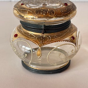 Beautiful 19th Century Continental Bohemian Enameled Glass Trinket Casket