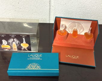 Lalique Boxed ‘The Ultimate Collection’ Set of Three Perfume Scent Bottles
