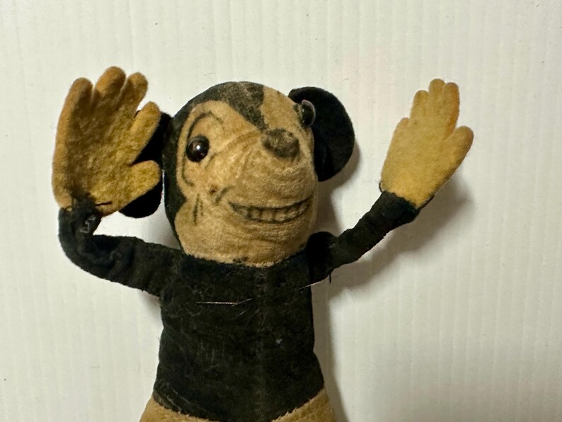 Rare Original Deans Rag Book Co Soft Toy Mickey Mouse c1930. image 5
