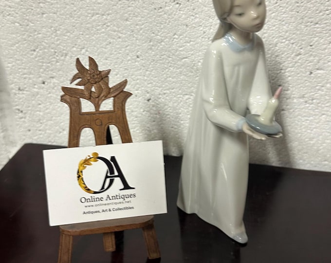 Lladro Girl With Candle Figurine, from 'Children in Pajamas' Series