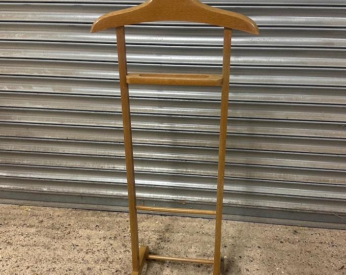 Sturdy Vintage Art Deco Style Gentleman’s Floor Standing Valet or Suit Hanger