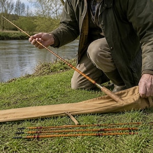 cane fly fishing rods uk PARTRIDGE OF ENGLAND BUILT 5ft DRY ROD Milwards Flyrover 9 5 split
