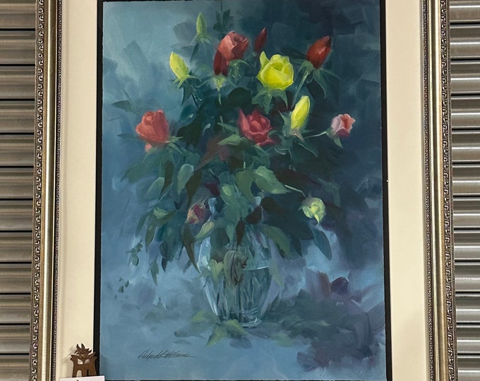 Large Stunning Frame And Glazed Giclee By Richard Williams ‘Fragrant Bouquet’