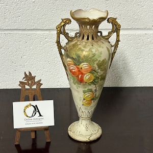 Beautiful Art Nouveau Alexandra Porcelain Works Turn Royal Vienna Porcelain Vase