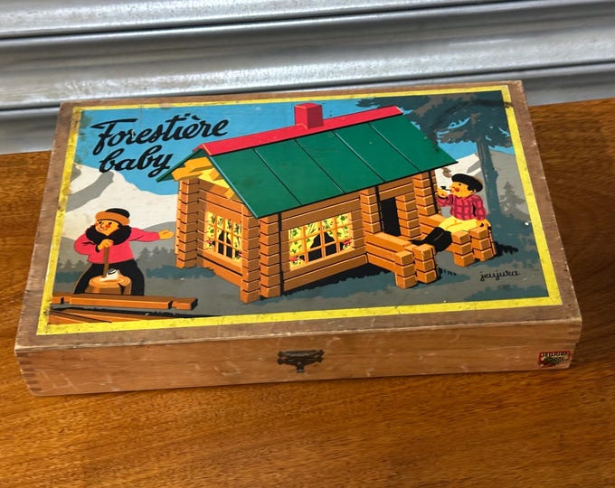 Baby Jeujura Forestry Wooden Building Set – 1960s – France