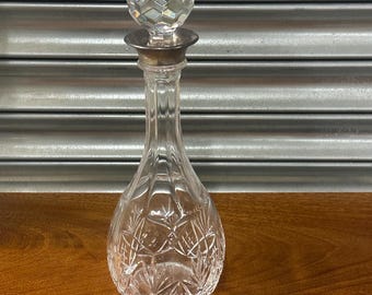 Tall Vintage Port Decanter, English, Cut Glass, Wine, Spirit Vessel, circa 1920s