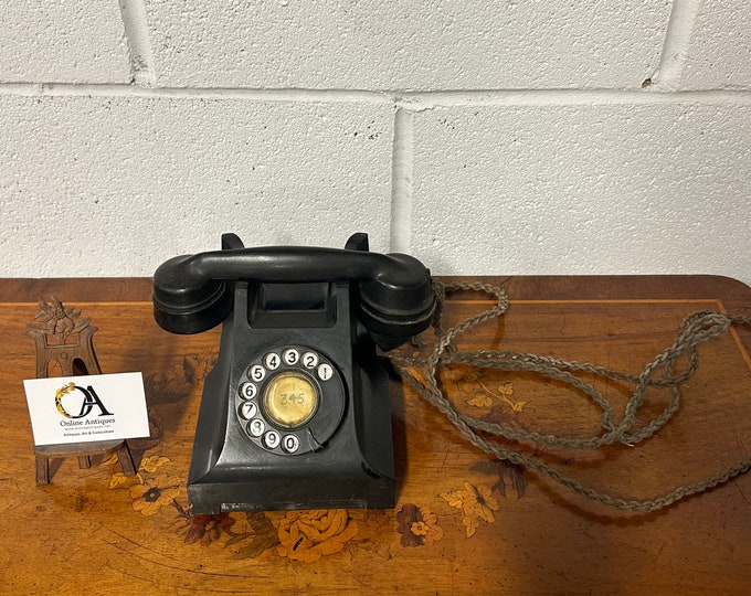 Original Vintage Black Bakelite ATM Telephone