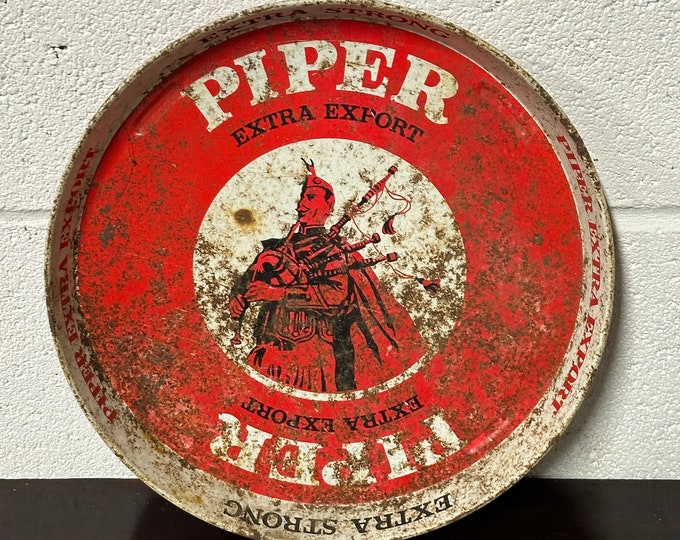 Rare Vintage Extra Strong  Piper Ale / Beer Drinks Tray