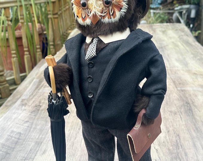 Abercrombie & Fitch “The Stockbroker” Dressed Owl Figure - Rare Collectible Item