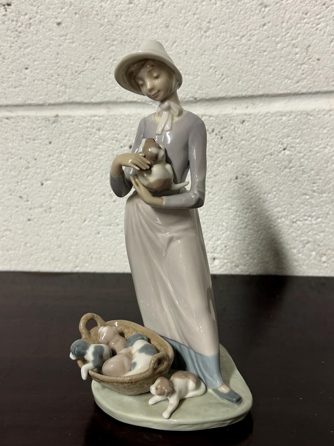 Wonderful Lladro 5807 'my Puppies' Retired Piece- Great Condition