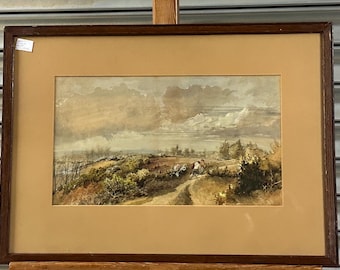 Original Watercolour By Robert Thorne Waite - Landscape Scene - Antique Art