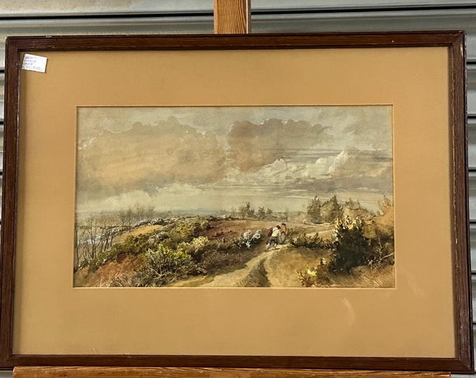 Original Watercolour By Robert Thorne Waite - Landscape Scene - Antique Art