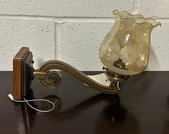 Gorgeous Antique Wall Light Salvaged From Worcester Post Office Circa 1960