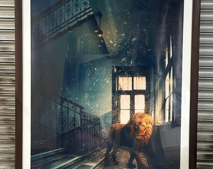 Flora Borsi Limited Edition Of 25 Large Size Edition Giclée Print Titled ‘Hunted’, Depicting a Lion