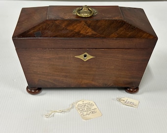 Lovely Late Regency Rosewood Sarcophagus-Shaped Tea Caddy – c.1815–1825
