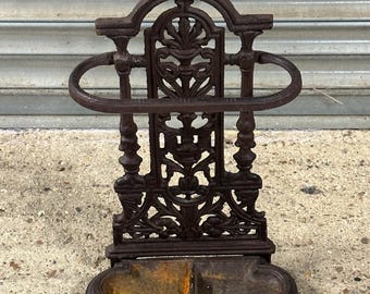 Antique Late Victorian Cast Iron Stick Stand Umbrella Stand
