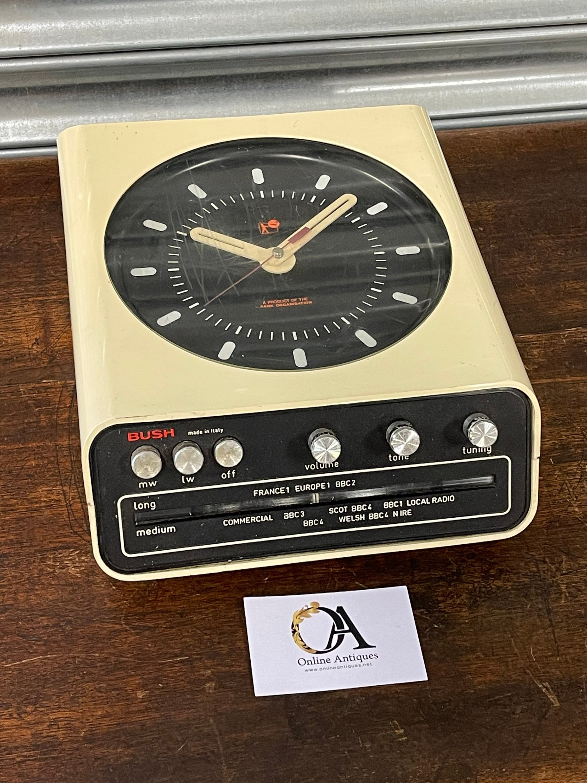 1960’s Rare Retro Mid Century Rank Organisation Bush Clock Radio