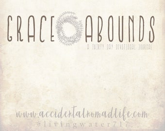 8.5x11 Devotional Journal Digital Download: Grace Abounds