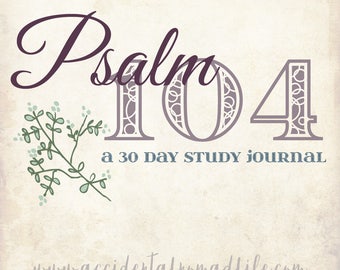 8.5x11 Devotional Journal Digital Download: Psalm 104