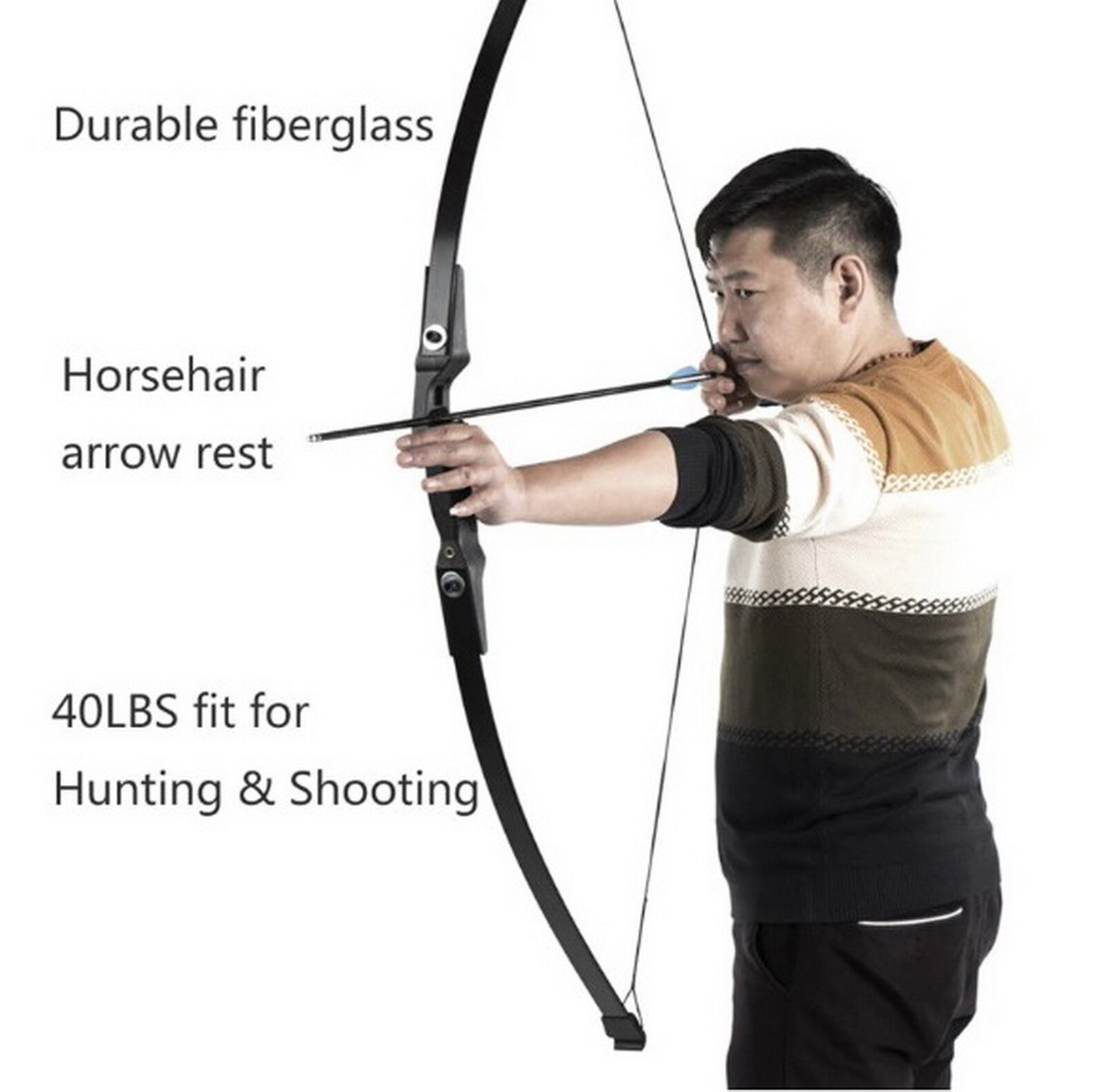 40 lbs. Functional TakeDown Fiberglass Recurve Bow Archery Etsy