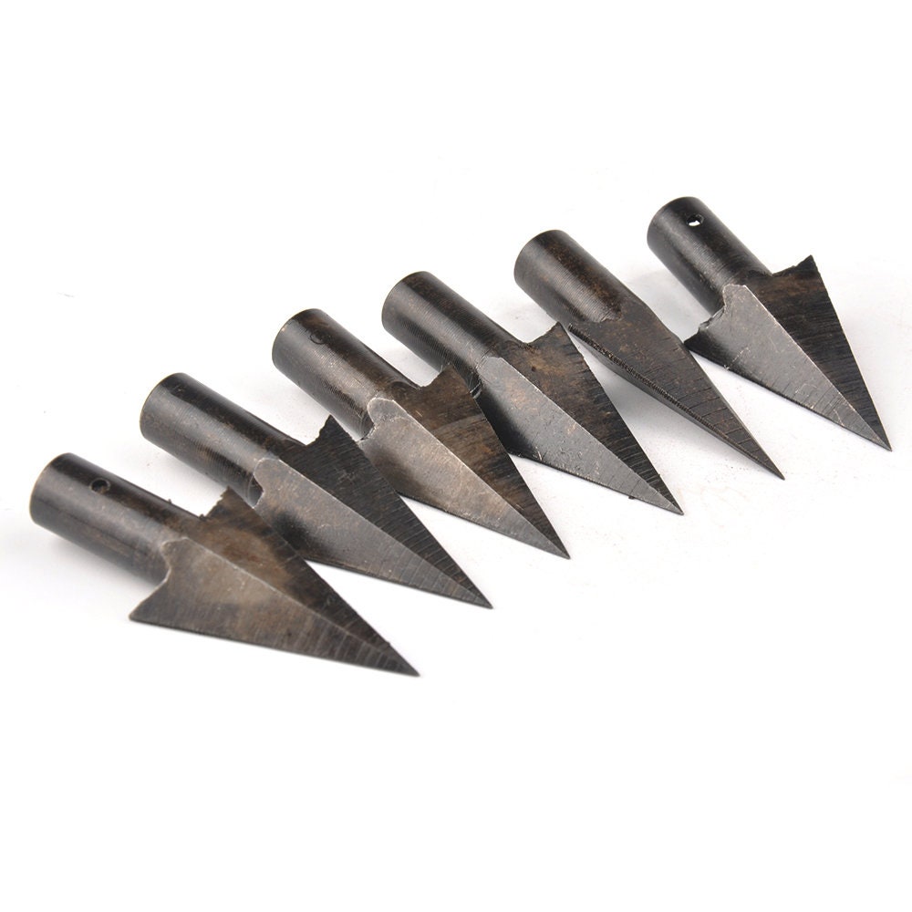 150 Grain Arrowhead Points Archery Broadhead Tips for Wood Etsy