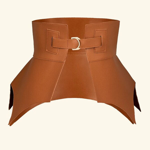 peplum belt leather