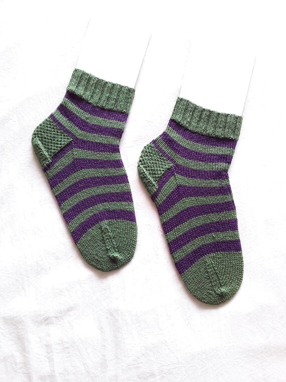 Meias unissex tricotadas à mão – calçados femininos dos EUA