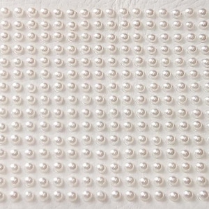 Self Adhesive Acrylic Pearls, Ivory or White, Flat Back Embellishments