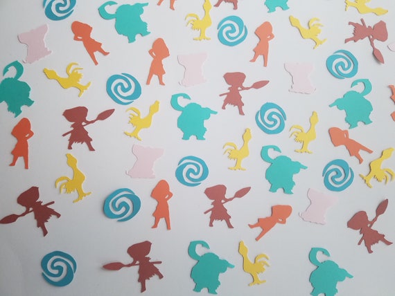 Moana Party Confetti - 120 pc Set, Cardstock Shapes