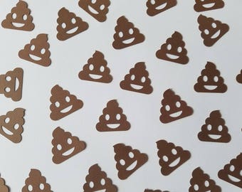 Poop Emoji Confetti - Party Table Decorations, Set of 50