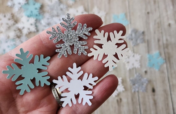 Snowflake Confetti Set of 80 Winter Confetti Winter Party Christmas Party  Winter Decor Table Decor Party Decor 