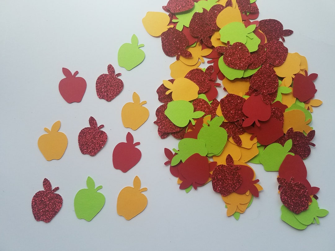 Apple Confetti Set of 160 Fall Confetti Autumn Confetti Etsy