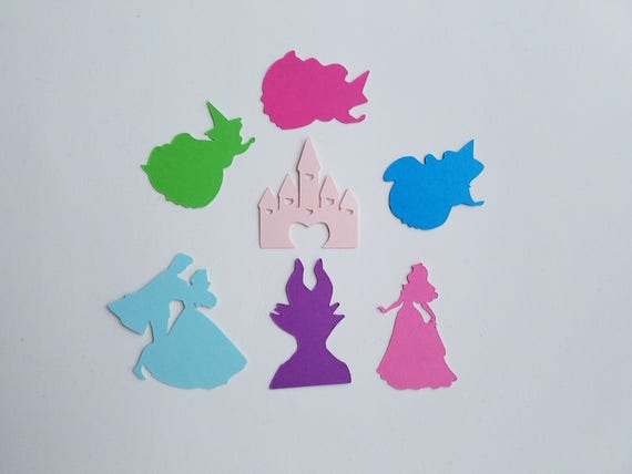 Sleeping Beauty Confetti - Once Upon a Dream - Set of 140 - Party Decor - Fairy Godmother - Princess Aurora - Castle - Maleficent Il_570xn