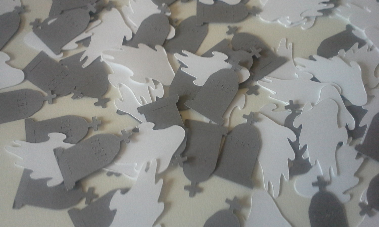 Halloween Confetti Ghosts & Tombstone Set of 100 Table Etsy