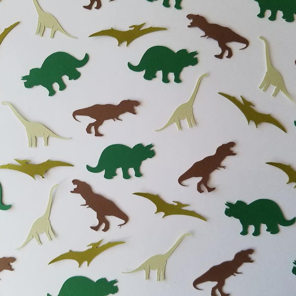 Dinosaur Confetti - Set of 100 - Dinosaur Party, Party Decor, Table Scatter, Trex, Stegosaurus, Pteradactyl