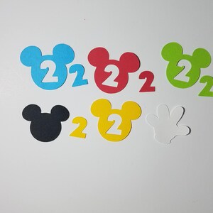 Second Birthday Mickey Mouse Clubhouse Confetti Set of 420 Mickey Mouse Party Second Birthday Party Decor Disney image 3