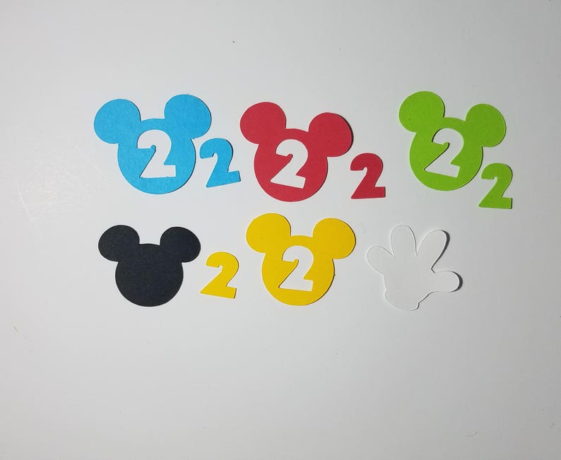 Second Birthday Mickey Mouse Clubhouse Confetti Set of 420 Mickey Mouse Party Second Birthday Party Decor Disney image 3