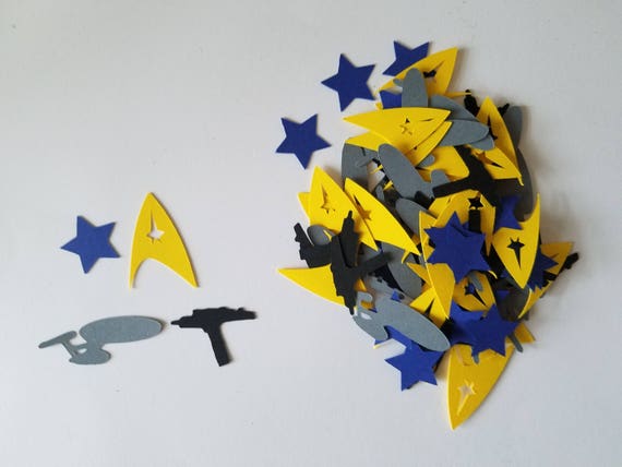 Star Trek Confetti Set Of 100 Enterprise Phaser Etsy