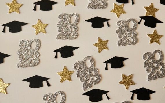 Graduation Confetti - Set of 100 - Handmade - Graduation Party - Party Decor - Table Confetti - Customized Colors for Cap Il_570xn