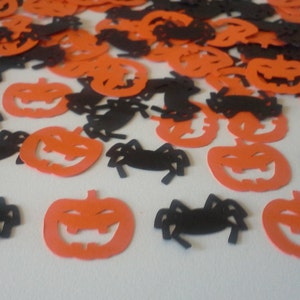 Halloween Confetti Spider and Pumpkin Set of 100 Jack O'Lantern Confetti Table Confetti image 1