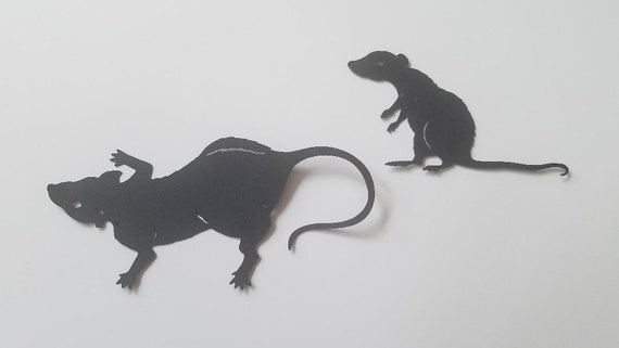 Rat Die Cuts Set Of 20 Halloween Die Cuts Cardmaking Paper Crafts Scrapbooking Embellishment Rats By Briar Rose Paper Shoppe Catch My Party